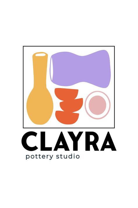 Clayra - pottery and ceramics branding identity and logo design Clay Branding Design, Clay Graphic Design, Clay Logo Design, Pottery Graphic Design, Pottery Branding Design, Ceramic Logo Design Ideas, Art Studio Logo Design, Pottery Logo Design, Pottery Brand