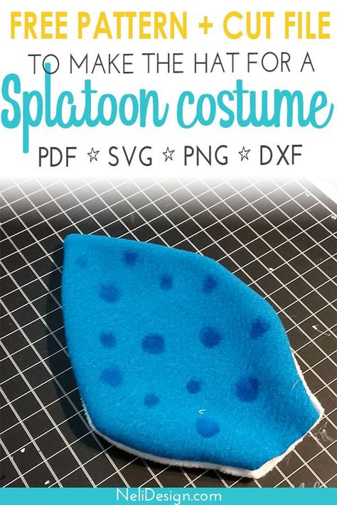 Learn how to make this squid hat for a DIY Splatoon costume. Use your Cricut Maker to cut Fleece and make the tentacles of the Splatoon Costume. I have a free pattern for you and also Free SVG cut file for your Cricut. I have a full tutorial on how to make the complete Inkling boy costume. #splatoon #kidscostume #splatoon2 #CricutFabric #fleece #CricutDIY Splatoon Hat, Splatoon Costume, Squid Hat, Splatoon Cosplay, Cheap Kids Crafts, 2 Halloween Costumes, Diy Kid Activities, Make A Hat, Felt Toys Patterns