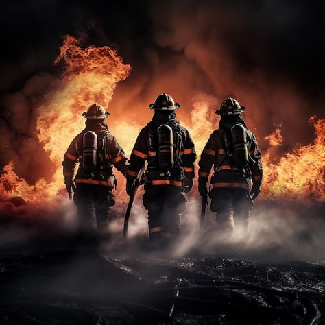 Firefighter Photography Action, Firefighter Aesthetic, Firefighter Photography, Firefighter Art, Firefighter Pictures, Fire Fighters, Back Painting, Fire Fighter, The Burning