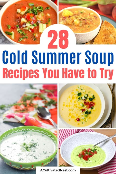 Cold Soup Recipes Summer, Soup Recipes Summer, Watermelon Gazpacho Recipe, Watermelon Soup, Summer Soup Recipes, Cold Soup Recipes, Gourmet Soup, Cold Soups, Fruit Soup