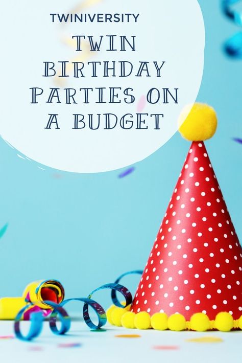 Twins First Birthday Party Ideas, Birthday Party On A Budget, Mom Of Twins, Party On A Budget, Twin Birthday Parties, Twins Birthday, Twins 1st Birthdays, Twin First Birthday, Twin Birthday