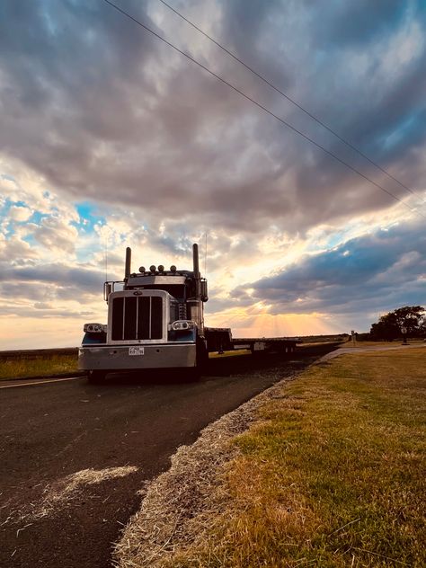 2023 Peterbilt 389 and 2022 stepdeck. Peterbilt 389, Peterbilt Trucks, Peterbilt, Country Roads, Trucks, Road