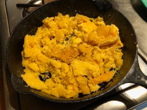 Cush Cush Recipe, Cornmeal Mush, Fried Cornbread, Sorghum Syrup, Bacon Grease, Corn Bread Recipe, Easy Bread, Specialty Foods, Good Fats