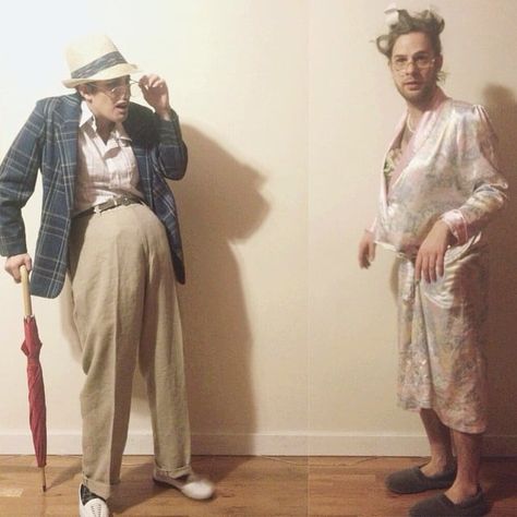 Old People Costume, Easy Couples Costumes, Funny Couple Costumes, Costumes For Couples, Funny Couple Halloween Costumes, Halloween Parejas, Couple Costumes, Funny Couple, Halloween 3