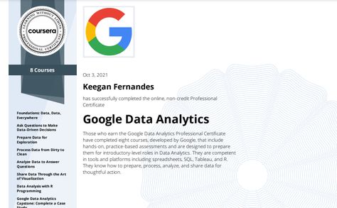 Google Data Analytics Professional Certificate Review | by Keegan Fernandes | MLearning.ai | Feb, 2022 | Medium Google Data Analytics Certificate, Data Analysis Course, Google Certificate, Ux Design Process, Scientific Thinking, Problem Statement, User Story, Becoming A Writer, Journey Mapping