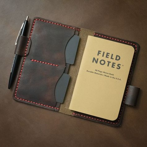 Field Notes Leather Cover, Field Notes Journal, Leather Knife Sheath Pattern, Backpack Project, Makers Studio, Field Notes Cover, Warrior Poet, Desk Box, Saddleback Leather