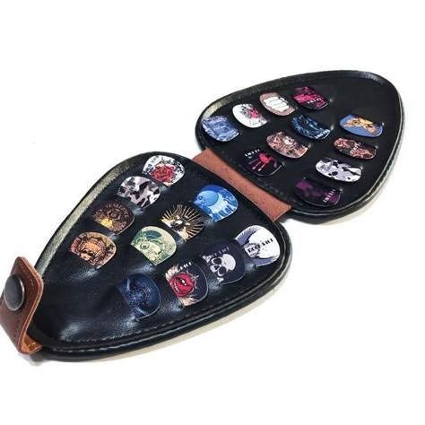 Guitar Pick Storage, Guitar Things, Bass Guitar Case, Guitar Holder, Guitar Pick Case, Guitar Pick Holder, Electric Guitar Case, Guitar Fingers, Guitar Obsession