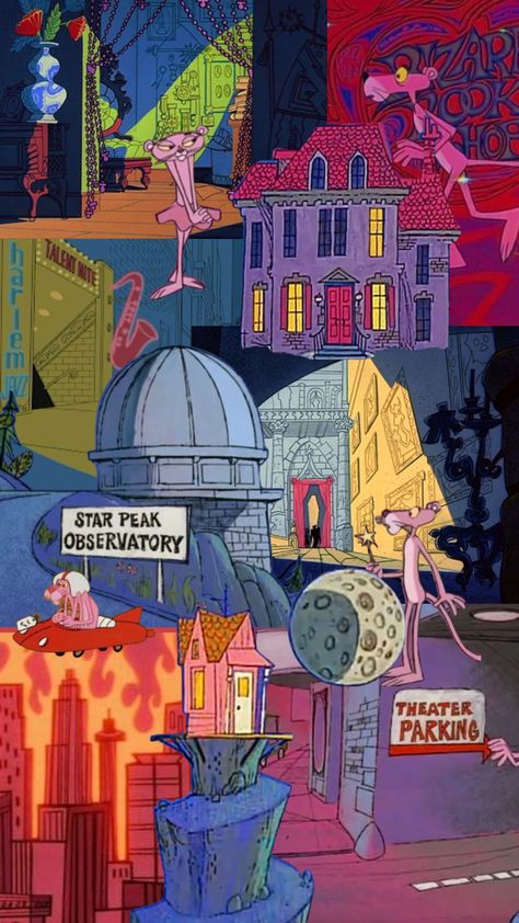 pink panther aesthetic #pinkpanther #purple Pink Panther Aesthetic, Panther Aesthetic, Pink Panther Cartoon, The Pink Panther, Call Art, Pink Panther, Apartment Decor Inspiration, Pink Panthers, Old Cartoons