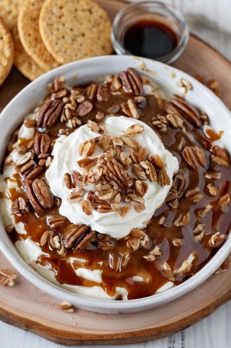 Indulge in our creamy No Bake Pecan Pie Dip—perfectly sweet, nutty, and so easy to make! A quick dessert hit for any fall gathering. #PecanPieDip #NoBakeRecipe #EasyDessert #FallTreats #PartyFood No Bake Pecan Pie Dip All Recipes, No Bake Pecan Pie Dip, No Bake Pecan Pie, Pecan Pie Dip, Pie Dip, Party Dip Recipes, Honey Garlic Sauce, Quick Dessert, Fall Gathering