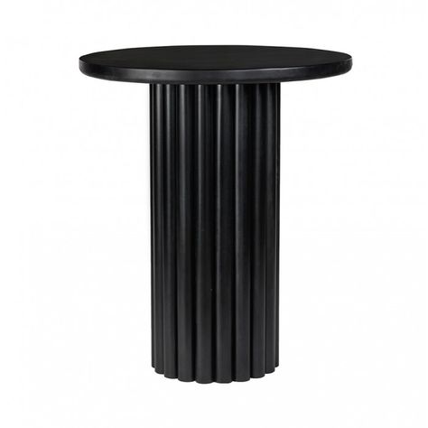 Lyla Bar Table Round Black Dining Table, Accent Seating, Teak Sofa, Tall Table, Trestle Dining Tables, Wood Pedestal, Black Bar, Dining Table Black, Round Bar