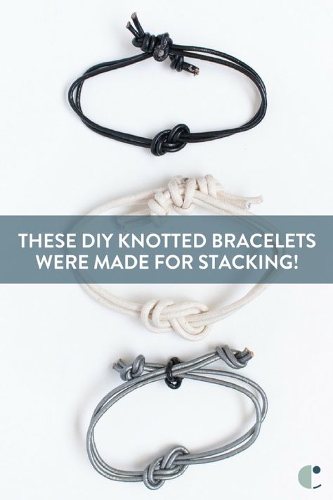 Diy Knot Bracelet, Cord Bracelet Diy, Knotted Bracelets, Diy Jewelry Inspiration, Stacking Bracelets, Diy Bracelets Easy, Bracelet Knots, Coin Pendant Necklace, Bracelets Diy