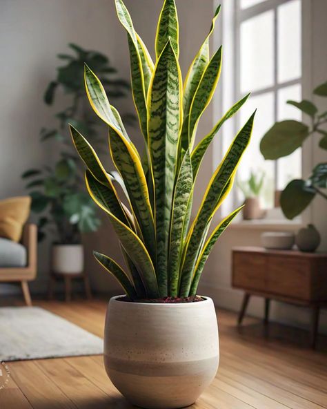 Snake Plant Snake Plant Photography, Snake Plant Decor Ideas, Snake Plant Pot, Snake Plant Decor, Snake Plant Indoor, Safe House Plants, Snake In The Grass, Giant Snake, Safe House