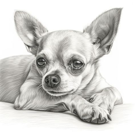 Chihuahua Sketch, Pencil Sketch Drawing, Download Wall Art, Arte Animal, Pen Art, Canvas Art Painting, Pencil Sketch, Us Images, Wall Art Canvas