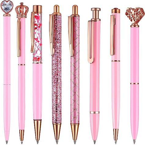 Fancy Pens, Crystal Pen, Pink Pens, Diamond Pen, Metal Pen, Cute Pens, Glitter Pens, Crystal Diamond, Writing Supplies