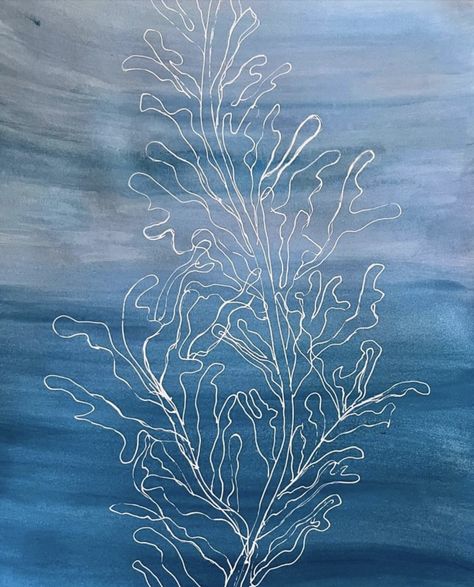 Seaweed Illustration, Junk Art, Art Classes, Flower Patterns, Fiber Art, Art Journal, Collage, Sketch Book, Flowers