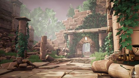 ArtStation - Stylized Ruins Modular Environment, Project Theme, Props Concept, Fantasy Style, Environment Concept Art, Find It, Art Style, Art Reference, Concept Art