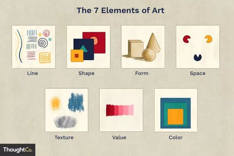 Know The 7 Elements of Art and Why They Are Important Elements Of Art Examples, Elements Of Design Shape, Elements Of Art Space, Visual Elements Of Art, 7 Elements Of Art, Elements Of Art Line, The Elements Of Art, Art Quiz, 7 Elements