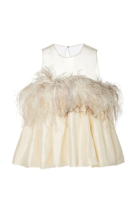 Bubble Top with Organza and Ostrich Feathers by Alison Brett Resort 2019 Pale Dress, Scream Queens Fashion, Girls Holiday Dresses, Ostrich Feathers, Stage Outfits, Night Outfits, Online Shopping Clothes, Moda Operandi, Classy Outfits