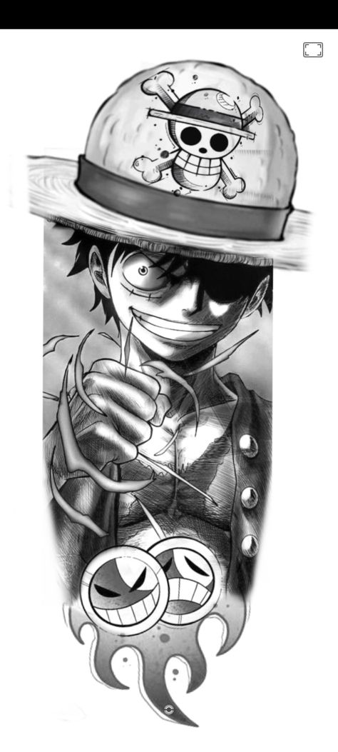 Luffy One Piece Tattoo Design, Luffy Tattoo One Piece, Luffy Tattoo Design, Luffy Tattoo Ideas, Luffy Tattoo, Tattoo Stencil Designs, Arm Tattoos Drawing, Luffy Gear 4, Half Sleeve Tattoos Drawings