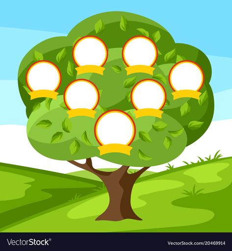 Genealogical Tree, Family Tree Images, Family Activities Preschool, Family Tree Printable, Family Tree Project, Colorful Borders Design, نباتات منزلية, Family Tree Genealogy, Family Tree Template