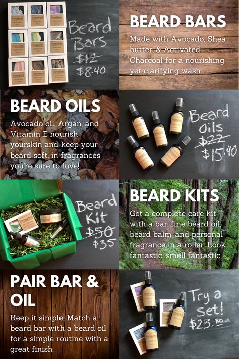 So #noshavenovember is over and your beard owner decided to keep it. What to do now? Grab up some handmade beard care, of course! Beard bars with avocado oil & shea buttter condition, while clarifying with activated charcoal. Beard oil finishes and leaves the beard smelling great with unique fragrances. Inquiries welcome! Diy Beard Oil, Beard Gifts, Beard Soap, Diy Beard, No Shave November, Body Essentials, Beard Care Kit, Beard Shampoo, Summer Fest