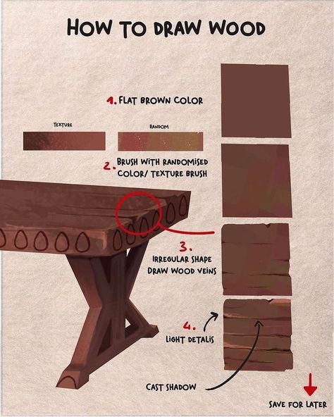 All Posts • Instagram How To Draw Wood, Wood Drawing, Color Theory Art, الفن الرقمي, Digital Painting Techniques, Art Advice, Study Art, Trying My Best, Artist Tips