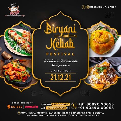 Catering Social Media Post, Biryani Design, Biryani Social Media Post, Biryani Poster Design, Biryani Creative Ads, Biryani Poster, Restaurant Social Media Post, Advertisement Campaign, Restaurant Advertising