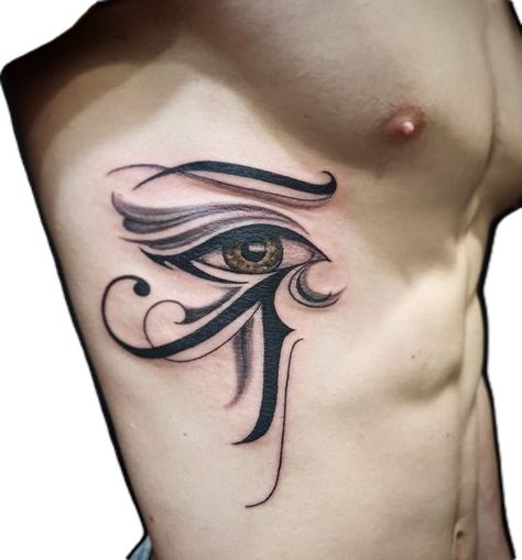 The Eye of Horus is easy to draw, but its meaning is not as simple as it seems. Find out how this tattoo will affect your life and where it's best to get it. Sleeve Filler Ideas, Tattoo Background Filler, Tattoo Sleeve Filler Ideas, Patchwork Tattoo Sleeve, Eye Of Ra Tattoo, Filler Tattoo Designs, Eye Of Horus Tattoo, Egyptian Eye Tattoos, Horus Tattoo