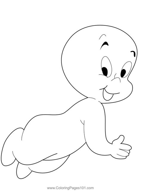 Casper Walking On Wall Coloring Page Color Pages, 80s Cartoon, Coloring Pages For Girls, Coloring Pages Printable, Page Ideas, Old Cartoons, Free Kids, Printable Coloring Pages, Printable Coloring