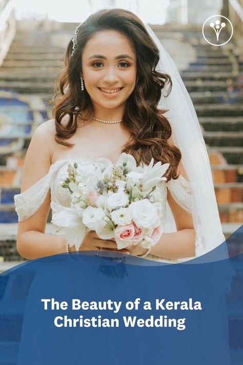 Wondering what happens at a Kerala Christian wedding? Here’s all that you need to know about the ceremonies, rituals, traditions & more. Head to the link attached 🔗 Wedding Saree Kerala Christian, Christian Wedding Kerala Style, Kerala Christian Wedding Stage Decor, Tamil Christian Wedding, Kerala Wedding Christian, Kerala Christian Wedding, Christian Weddings, Christian Bride, Wedding Company