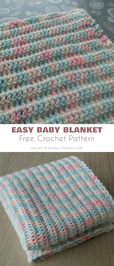 Easy-Peasy Baby Blanket Free Crochet Patterns easy-peasy baby blanket Crochet Baby Blanket Beginner, Baby Afghan Crochet Patterns, Blanket Tutorial, Crocheted Baby Blanket, Crochet Baby Blanket Free Pattern, Easy Baby Blanket, Crochet Blanket Pattern Easy, Easy Crochet Baby Blanket, Confection Au Crochet