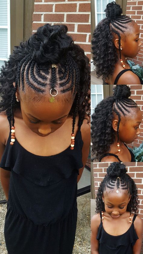 Kids Crochet Hairstyles, Crochet Braids For Kids, New Braided Hairstyles, Cabello Afro Natural, Crochet Hairstyles, Lil Girl Hairstyles, Kid Braid Styles, Natural Hairstyles For Kids