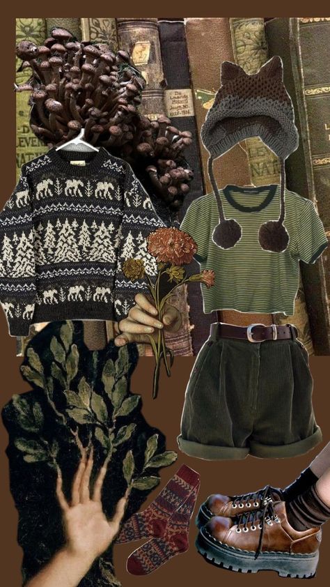 grunge forest fairy 90s star child millennial dark botanical grandpa goblin Adventure Core Aesthetic Outfits, Camp Aesthetic Fashion, Core Aesthetic Outfits, Gremlin Core, Adventure Core, Camp Aesthetic, Camping Aesthetic, Goblin Core, One Photo