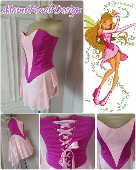 Winx Club Dresses, Flora Costume, Winx Cosplay, Dress To Impress Outfits, Fairy Festival, Flora Dress, Cosplay Diy, Cartoon Outfits, Club Dress