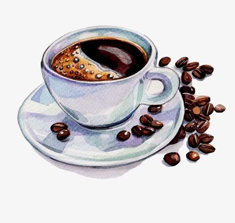 hand-painted coffee,watercolor coffee,hand-painted mugs,hand-painted,coffee,watercolor,mugs Holly Exley, Tracing Pictures, Watercolor Food Illustration, 귀여운 음식 그림, Watercolor Food, Coffee Painting, Food Painting, A Cup Of Coffee, Food Drawing