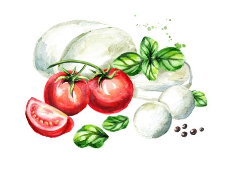 Italian Gift Baskets, Best Italian Food, Ensalada Caprese, Italian Gifts, Food Sketch, Time To Travel, Watercolor Food, Food Rules, Best Italian Recipes