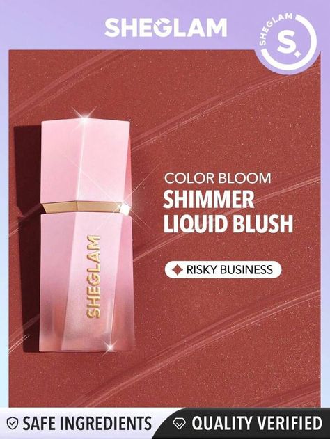 SHEGLAM Color Bloom Dayglow Liquid Blush Shimmer Finish-Risky Business  Glowing Gel Cream ... | SHEIN Sheglam Liquid Blush Risky Business, She Glam Liquid Blush, She Glam, Liquid Contour, Risky Business, Makeup Spray, Business Colors, Liquid Blush, Cream Blush