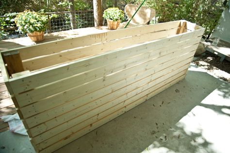 Long Planter Boxes, Long Planter, Large Outdoor Planters, Diy Planter Box, Wooden Planter, Tall Planters, Wooden Planters, Planter Box, Backyard Projects