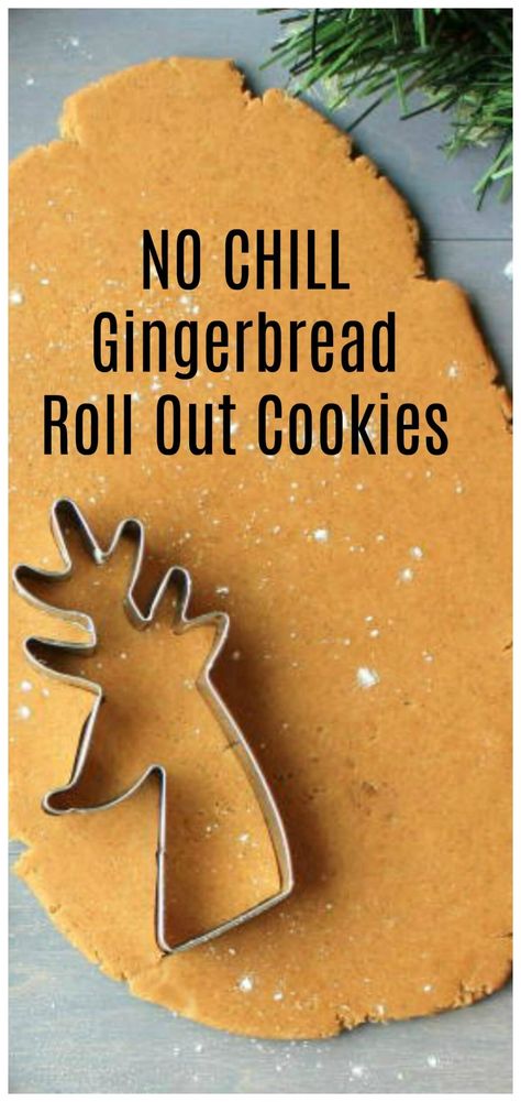 No-chill and no-spread Gingerbread Roll Out Cookies ~ Soft and chewy. Rollout Gingerbread Cookies, Roll Out Christmas Cookie Recipes, Easy Ginger Bread Cookies Recipe, No Chill Gingerbread Roll Out Cookies, Soft Ginger Bread Cookies Recipe, Yummy Gingerbread Cookies, Rolled Gingerbread Cookie Recipe, Gingerbread Cookies No Spread, No Chill Roll Out Sugar Cookies