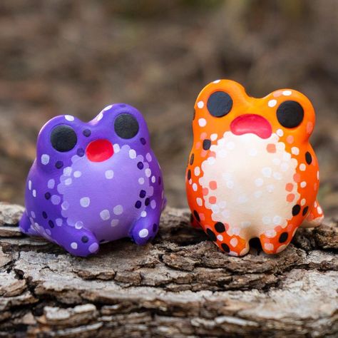 Frog Decor, Clay Diy Projects, Clay Animals, Cute Clay, Clay Art Projects, Clay Figures, Diy Clay Crafts, Cute Frogs, The Zoo