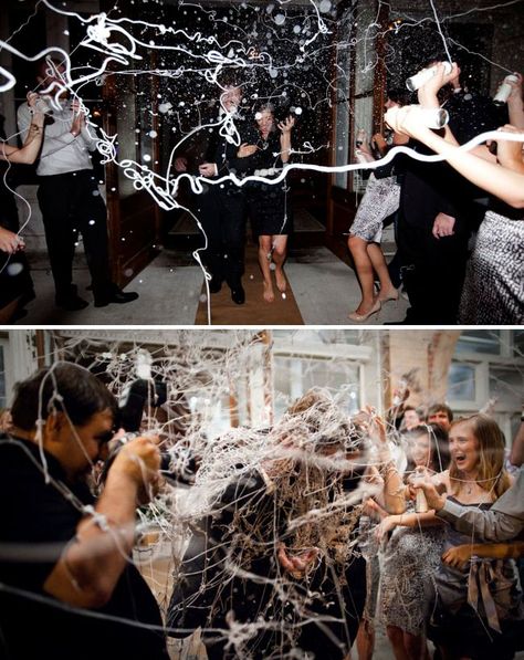 Real Wedding: Valerie + Tyler’s Southern Wedding Modern Tea Party, Silly String, Butterfly Inspiration, Wedding Send Off, Bbq Wedding, Wedding Exits, Ship Wedding, Navy Blue Wedding, Navy Wedding