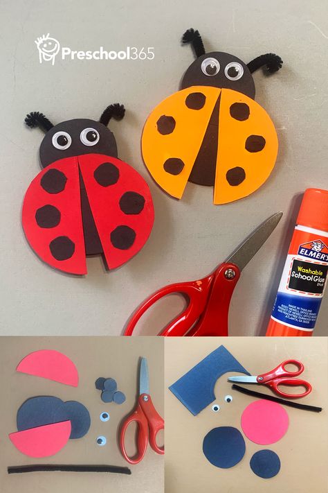 What craft shall we do today? How about a ladybug? All we need is some construction paper and some googly eyes! Let's get started. Follow us for more inspirational ideas on kids' crafts! #homeschool #kidscraft #crafts #kidsactivities #summercrafts #diycrafts #diyforkids #easycraftsforkids Googly Eye Crafts Preschool, Lady Bug Toddler Project, Google Eyes Crafts, Googly Eyes Crafts, Diy Ladybug, Googly Eye Crafts, Ladybug Craft, Toddler Projects, Tissue Paper Craft