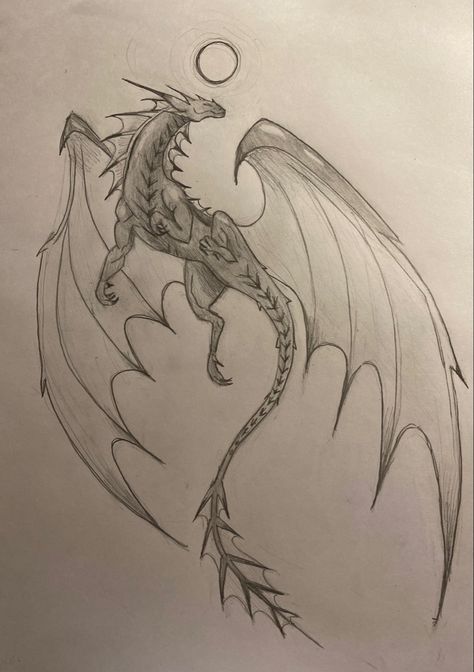 Dragons Drawing Ideas, Dragon Drawing Full Body Easy, Dragon Inspo Drawing, Dnd Dragon Drawing, Dragon Drawing Game Of Thrones, Drawings Of A Dragon, Abstract Animal Art Drawing, Drawings Of Dragons Easy, Fantasy Drawings Pencil Easy