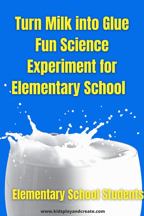 How To Makw, Prek Science, Milk Science Experiment, How To Make Glue, Science Fair Experiments, Fun Science Experiments, Science Experiment For Kids, Experiment For Kids, Food Experiments