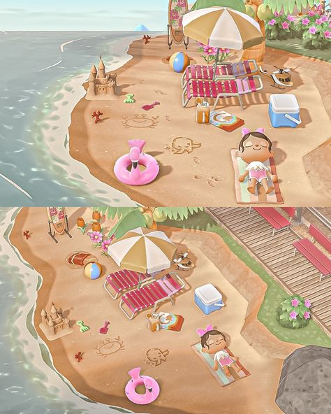 Animal Crossing Island Inspiration Shops, Animal Crossing Deck Design, Animal Crossing Behind Resident Services, Animal Crossing Anime Island, Acnh Island Planner, Acnh Ideas Cottagecore, Acnh Islanders Homes, Animal Crossing Camp Site Ideas, Aesthetic Animal Crossing Villagers