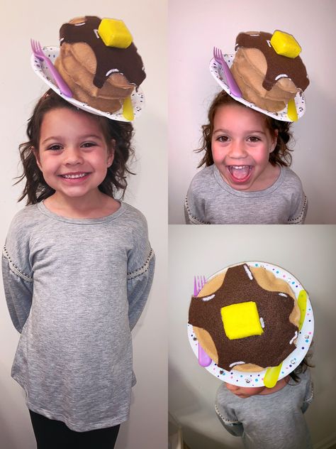 Super easy stack of pancakes for school spirit week!! 🥞🥞🥞 Pancake Costume Diy, Pancake Costume, School Spirit Week, Stack Of Pancakes, Pancakes And Pajamas, Crazy Hat, Crazy Hat Day, No Egg Pancakes, Diy Costumes Kids