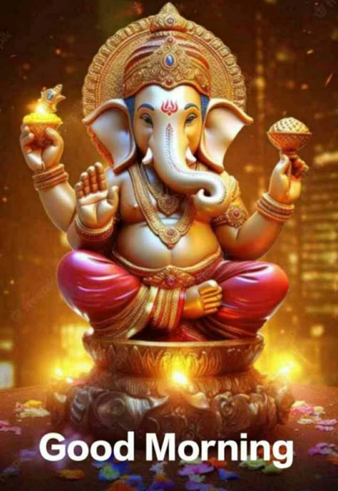 Good Morning Ganesh Ji, Gm Wednesday, Good Morning God Images, God Good Morning Images, Hindu God Images, Beautiful Good Morning Wishes, Good Night Friends Images, Happy Good Morning Images, Happy New Year Pictures