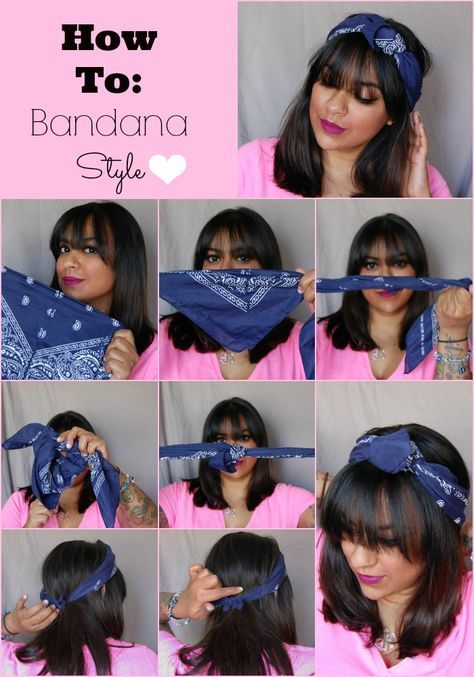 Tie A Bandana, Bandana Hairstyles Short, Bandana Style, Hair Wrap Scarf, Hair Scarf Styles, Medium Length Hair Men, Hairstyles For Medium Length Hair Easy, Updos For Medium Length Hair, Peinados Fáciles Para Cabello Corto