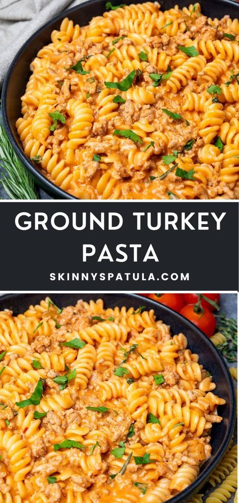 Easy Ground Turkey Pasta Ground Turkey Pasta Recipes, Ground Turkey Pasta, Ground Turkey Recipes Easy, Ground Turkey Recipes Healthy, Turkey Pasta, Healthy Ground Turkey, Red Bell Peppers, Healthy Turkey, Vermicelli Noodles