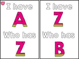 I Have Who Has Letter recognition freebie! Teaching Letter Recognition, Letter Recognition Games, Letter Sound Recognition, Kindergarten Smorgasboard, Alphabet Game, Letter Recognition Activities, Letter Games, Letter Identification, Kindergarten Games